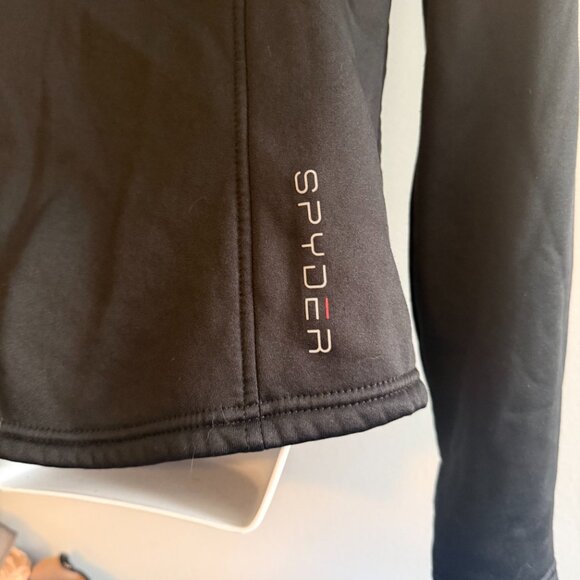 Spyder Black Full-Zip Performance Hoodie Jacket | Women’s Size Large - Picture 7 of 9